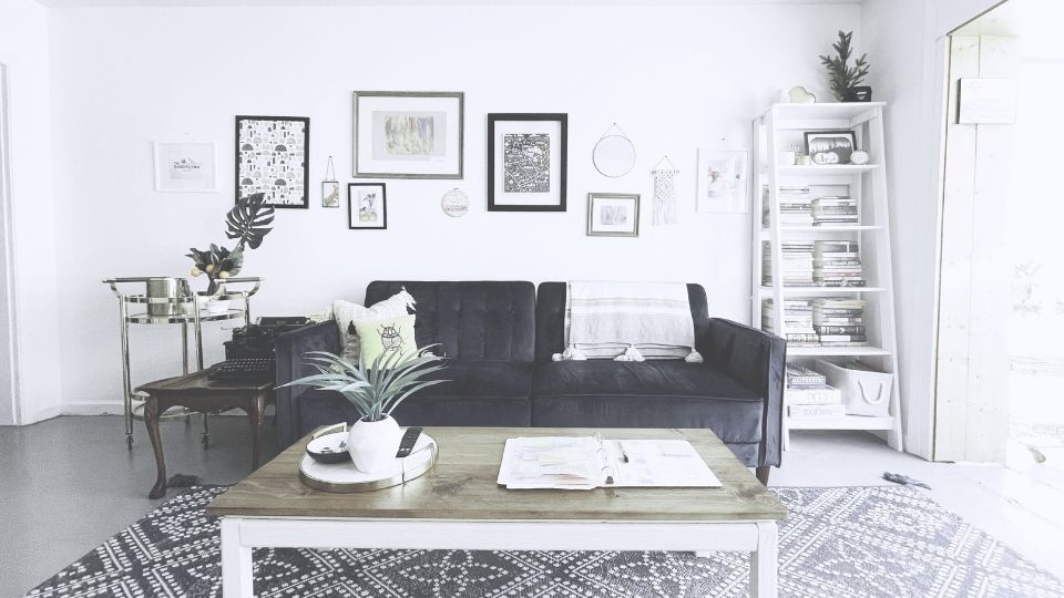 airbnb-cleaning-living-room Living room in a short-term rental property in Manchester